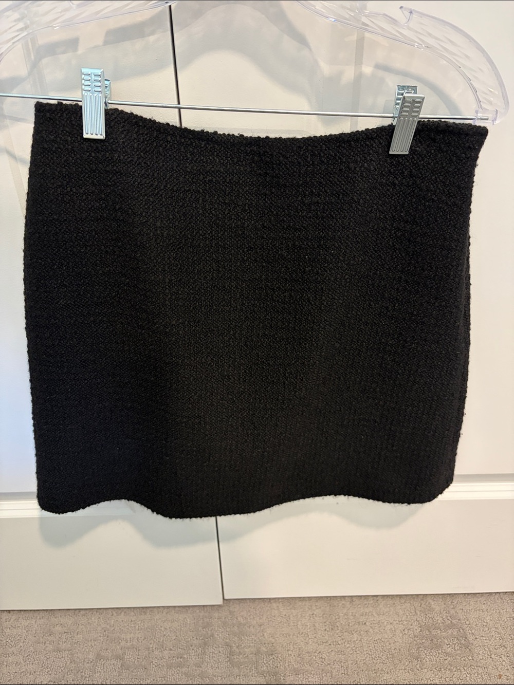 Club Monaco Black Bouclé Mini Skirt